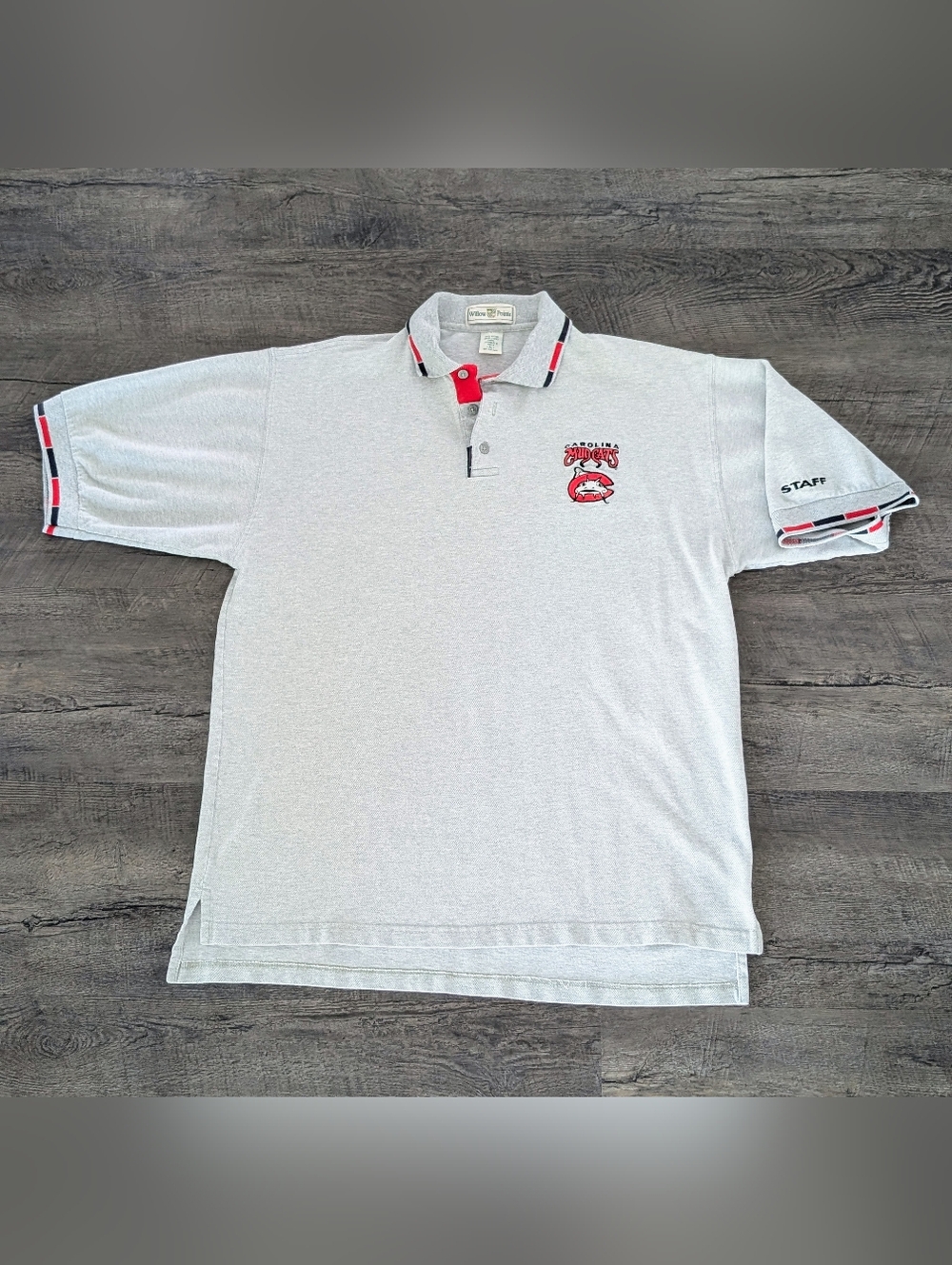 VTG Carolina Mudcats Minor League Baseball 90s Staff Polo Shirt Size XL USA Made